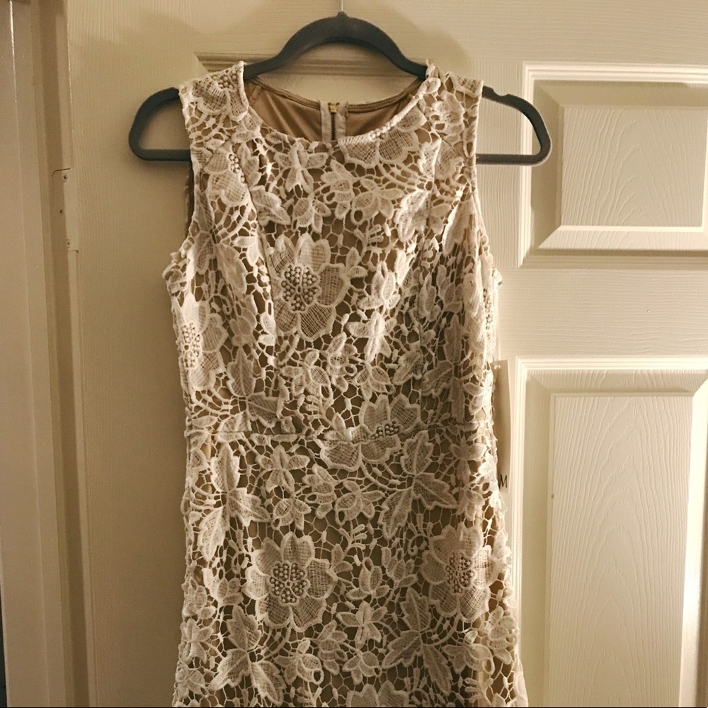 White Lace Mini Dress